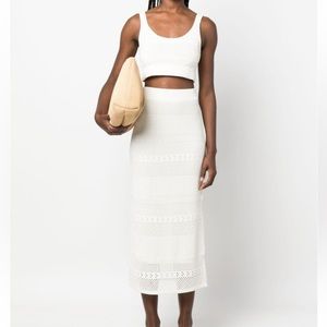 Frame Crochet Crop Top & Midi Skirt Set - Size Small- Worn Once!